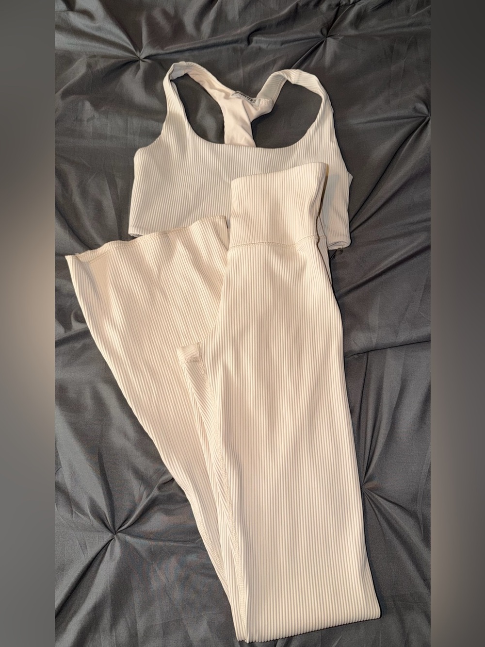 Forever 21 Women’s Ribbed Set - Cream